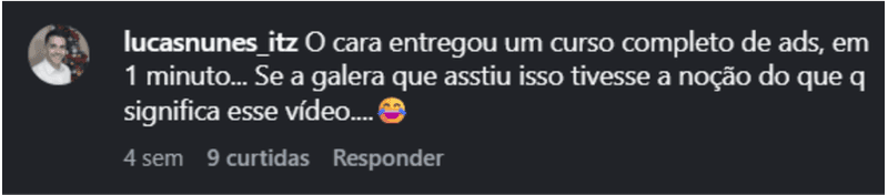 lucasnunes_itz: O cara entregou um curso completo de ads em 1 minuto.